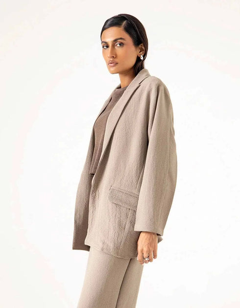 OVERSIZED TEXTURED BLAZER
